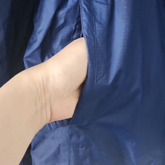 LL BEAN | Windbreaker jacket fleece lined navy girls sz 10 - Picture 6 of 8